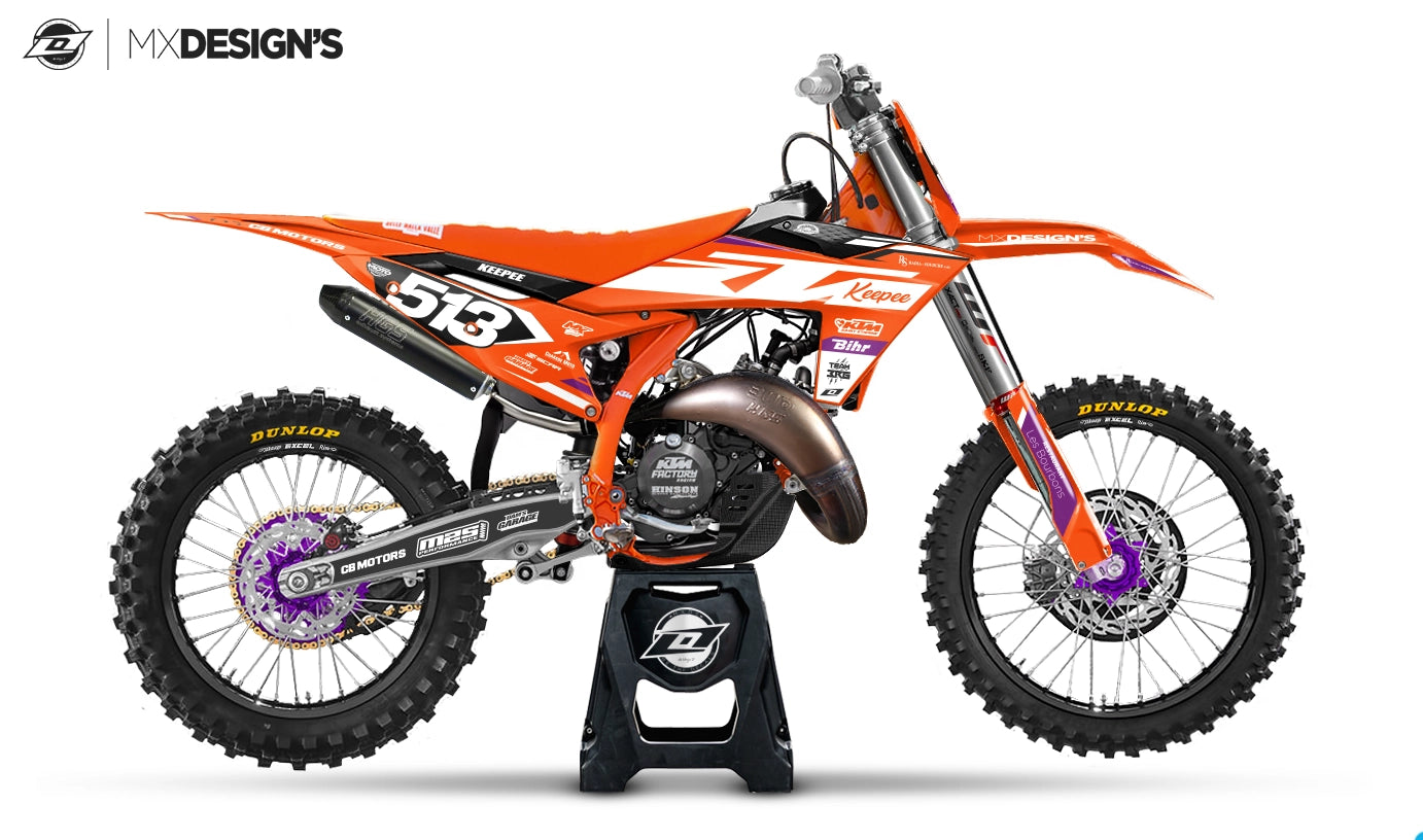kit deco ktm keepee violet chrome