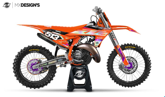 kit deco ktm keepee violet chrome